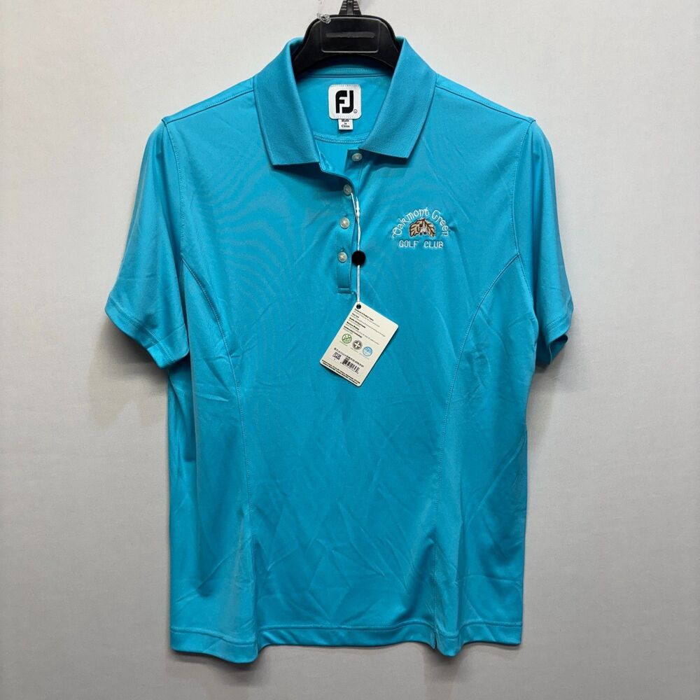 NWT FJ Footjoy Women Oakmont Green Golf Club Polo Shirt Size Large C087 -12